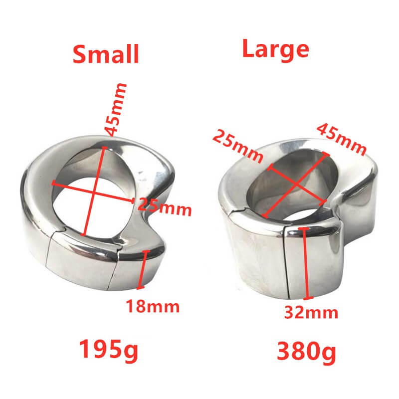 Stainless Steel Cock Ring Weight Male Metal Ball Stretcher Male sex toy