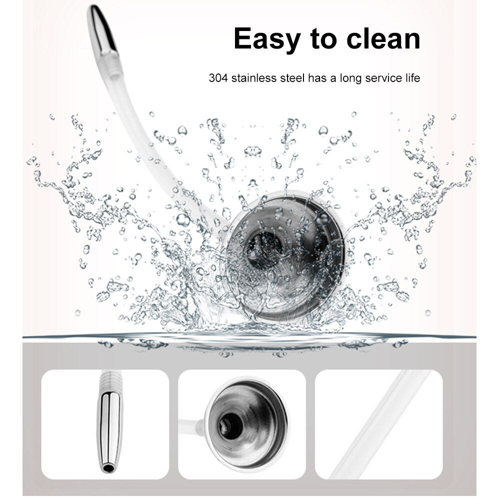 Hollow Urethral Sound Penis Plug Ejaculation Delay Cum Stopper Male sex toy