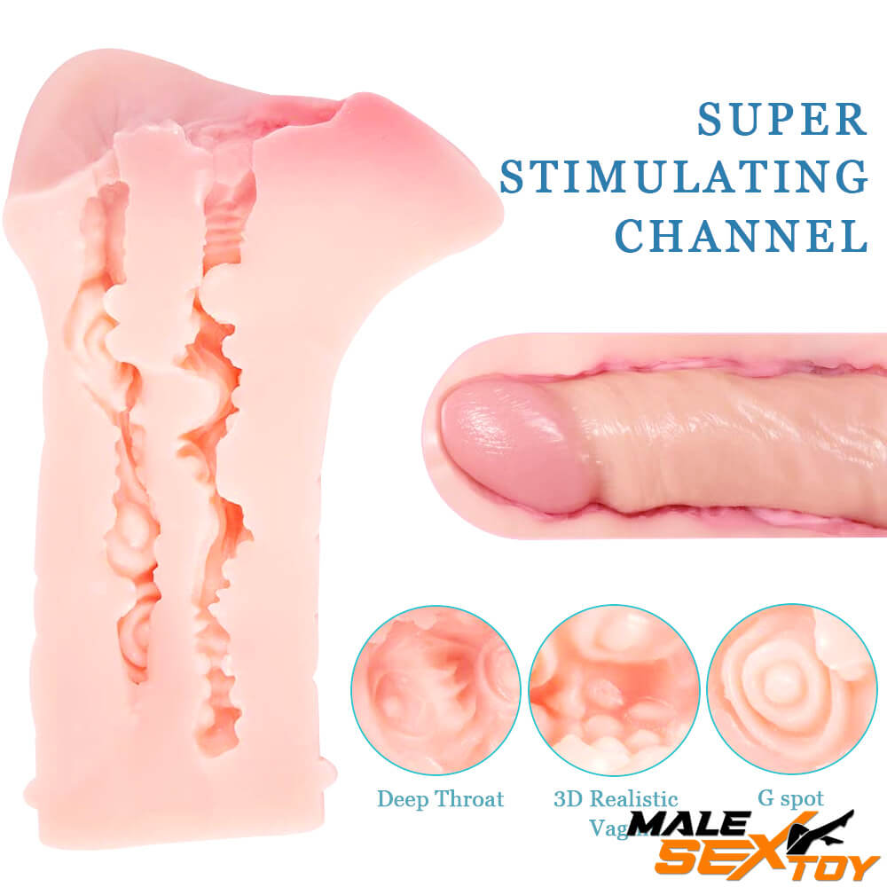 Real Feeling Lifelike Soft Pocket Pussy With Anus And Vagina Male sex toy