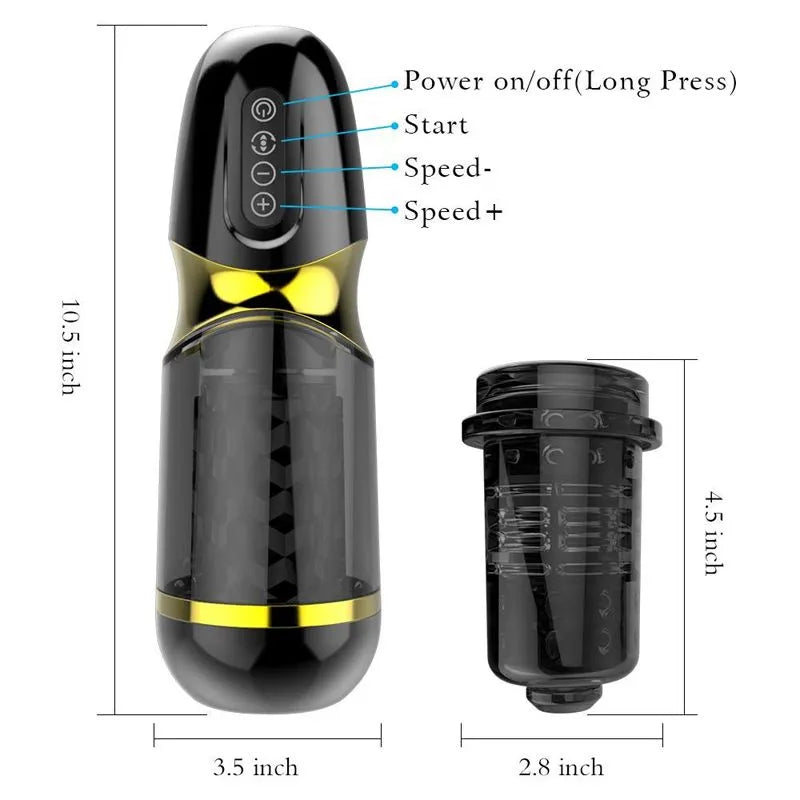 3D Lifelike 10 Spinning Thrusting Modes Automatic Men Masturbator Male sex toy