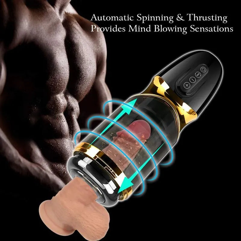 3D Lifelike 10 Spinning Thrusting Modes Automatic Men Masturbator Male sex toy