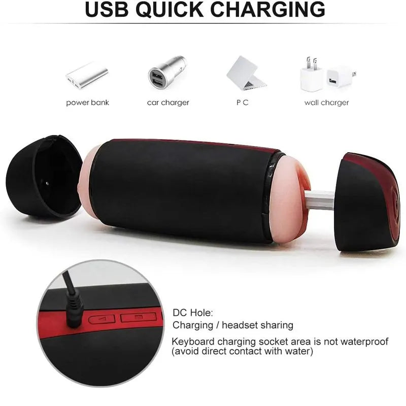 Multi Vibration Sucking Heating Worming Automatic Men Masturbator Male sex toy