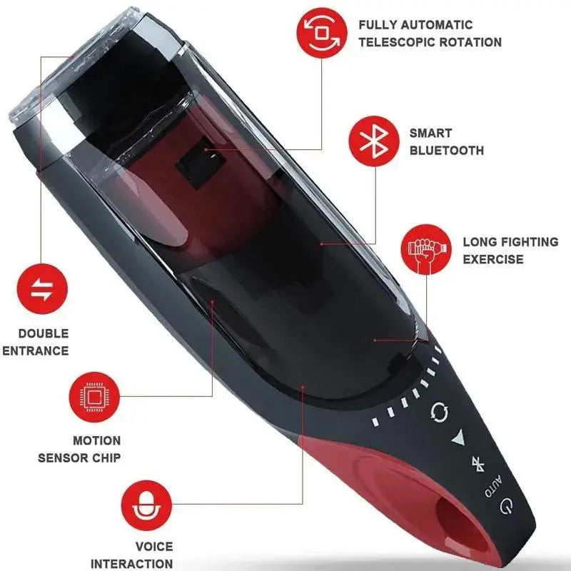 Intelligent Voice Bluetooth Telescopic Rotation Automatic Masturbator Male sex toy