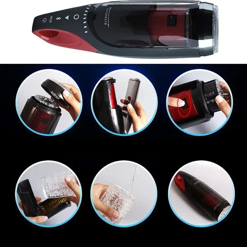 Intelligent Voice Bluetooth Telescopic Rotation Automatic Masturbator Male sex toy
