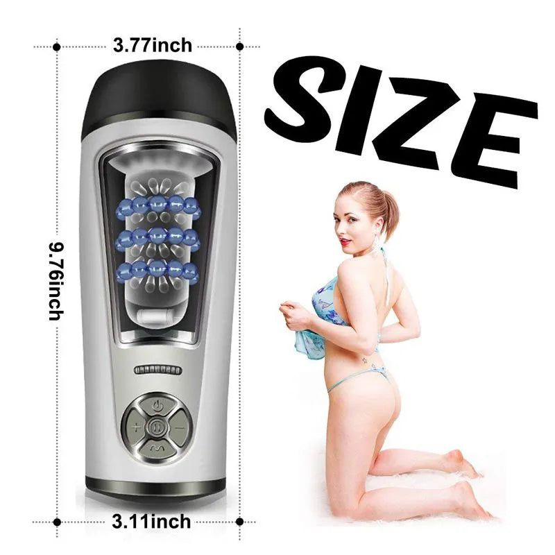 Thrusting Rotating 3D Channel Real Automatic Male Masturbator Male sex toy