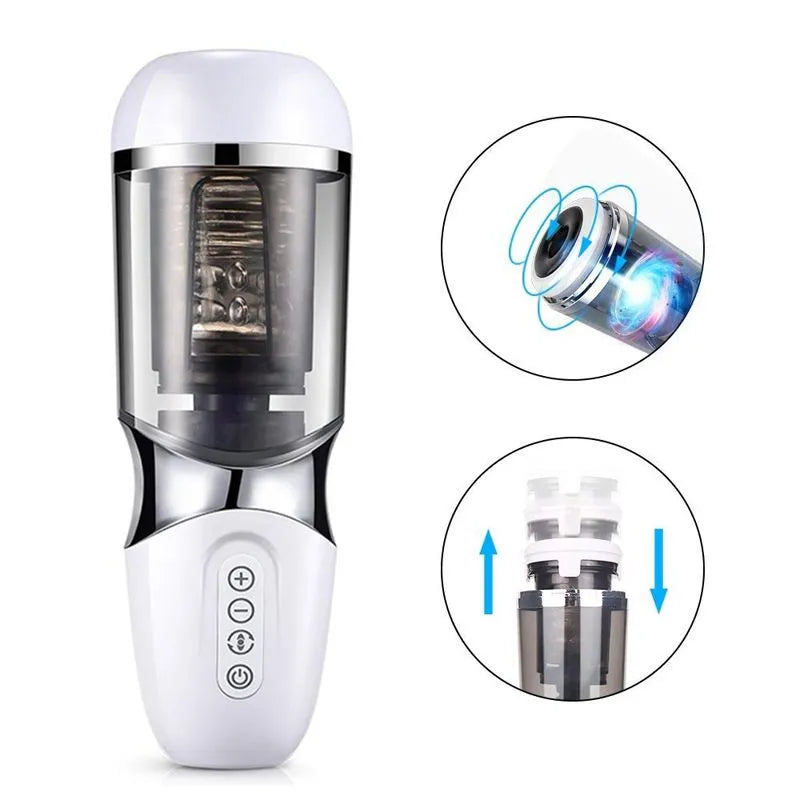 3D Lifelike 10 Spinning Thrusting Modes Automatic Men Masturbator Male sex toy