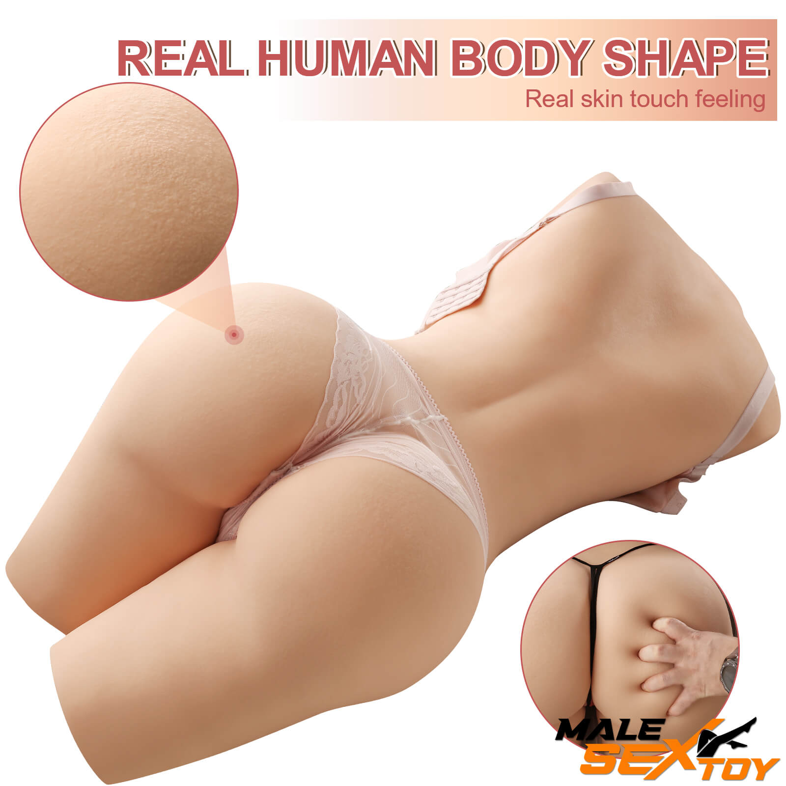 89.29lb Realistic Lifesize Soft Sex Doll Torso For Male Masturbator Male sex toy