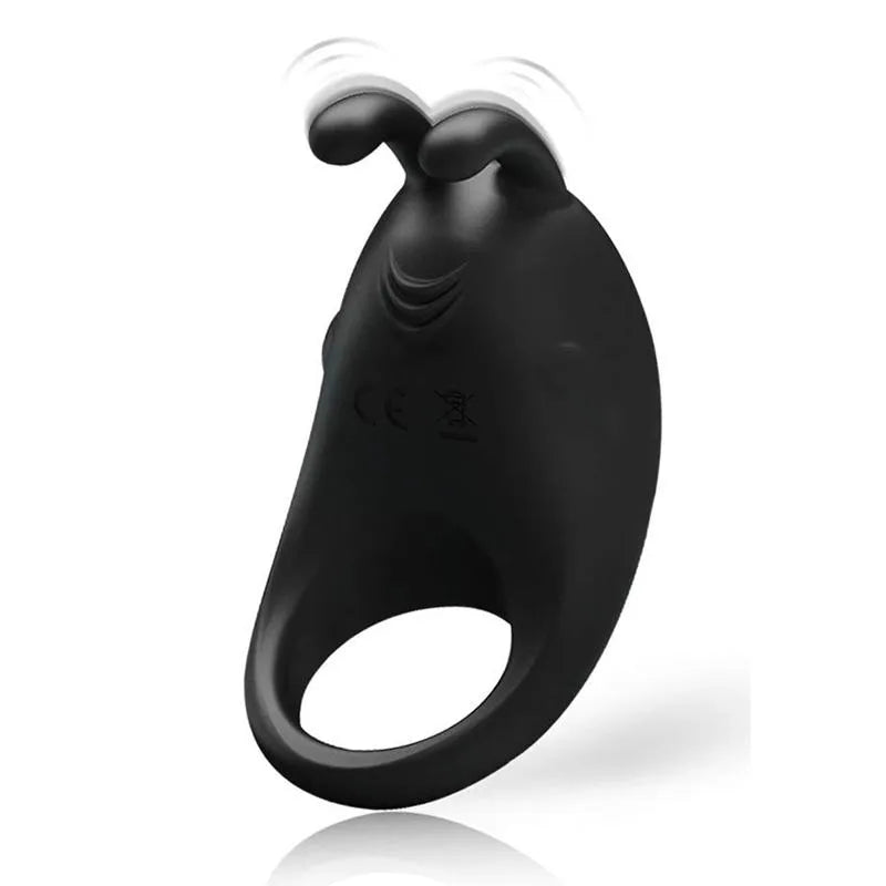 Hands-free Black Cock Ring Adjustable Vibrator Sex Toy Male sex toy