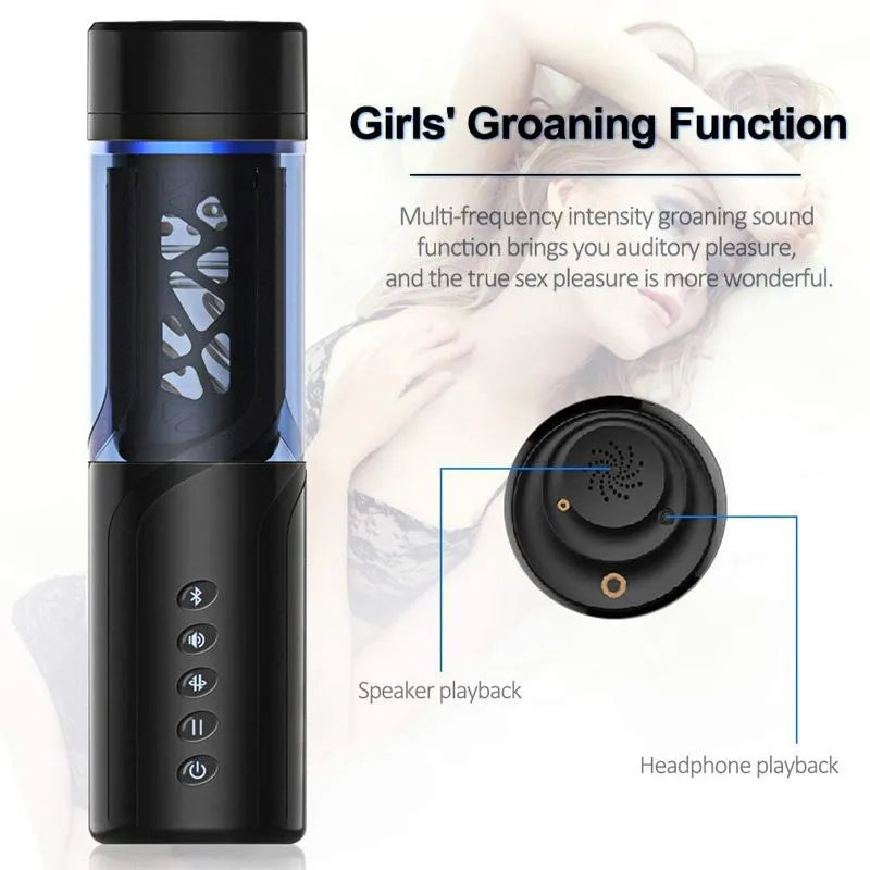 Multi Vibrating Frequencies Secret Pocket Pussy Bluetooth Masturbator Male sex toy