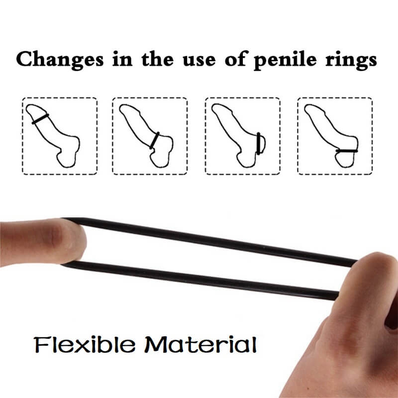 Silicone Adjutable Penis Cock Ring Ball Stretcher Delay Ejaculation Male sex toy