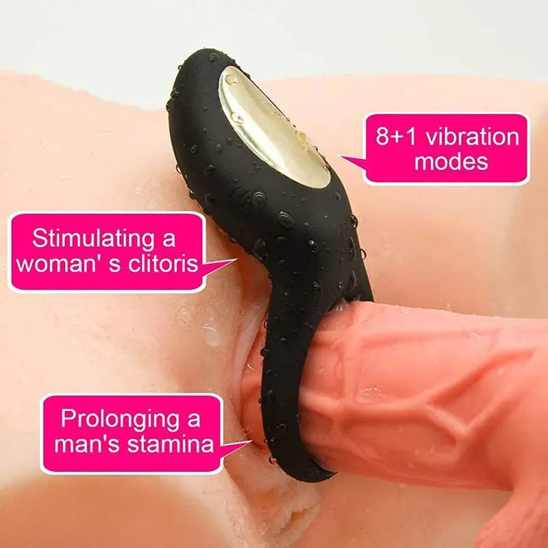 Body Safe Rechargeable Adult Men Cock Ring For Sex Orgasm Male sex toy