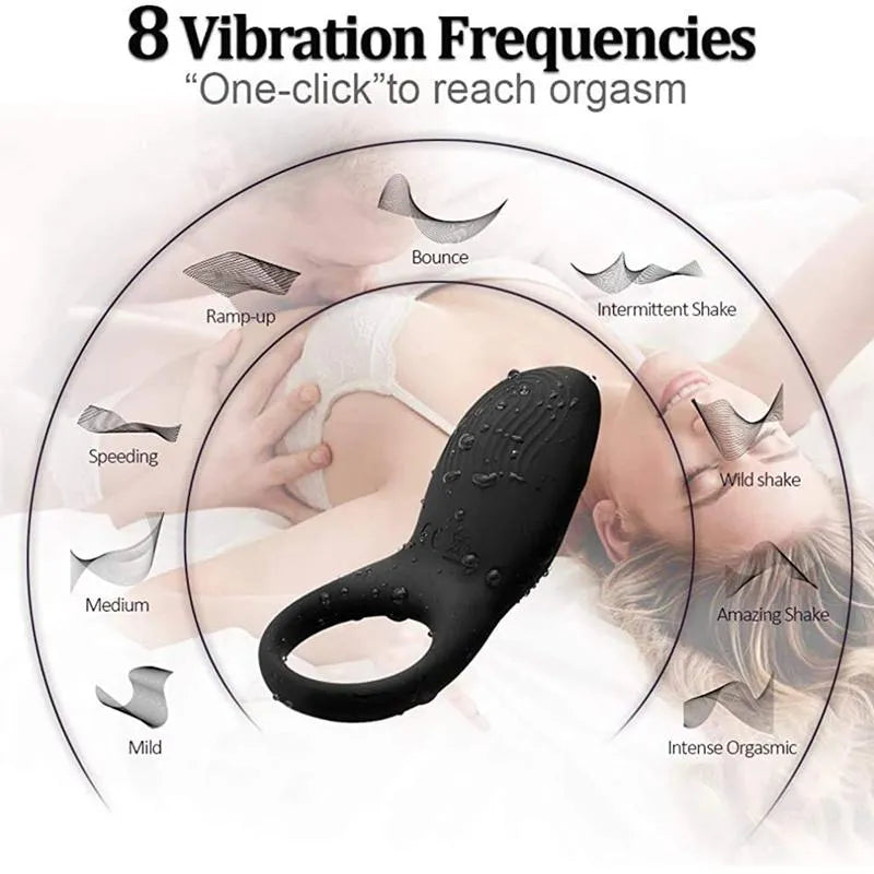 Body Safe Rechargeable Adult Men Cock Ring For Sex Orgasm Male sex toy