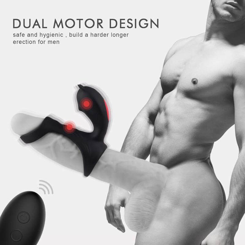 Double Rings Remote Control For Men Prolong Using Cock Ring Male sex toy