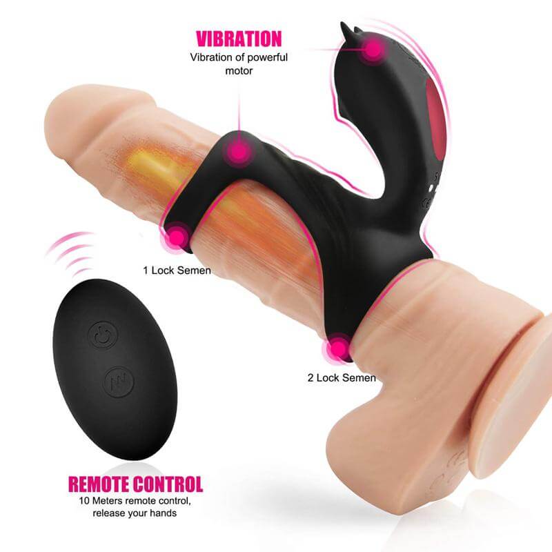 Double Rings Remote Control For Men Prolong Using Cock Ring Male sex toy