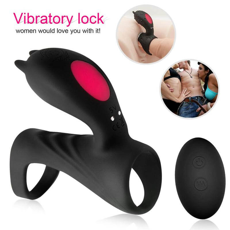 Double Rings Remote Control For Men Prolong Using Cock Ring Male sex toy
