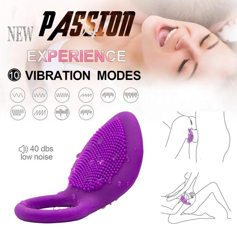 Waterproof Vibrating Cock Ring For Women Men Masturbation Stimulator Male sex toy