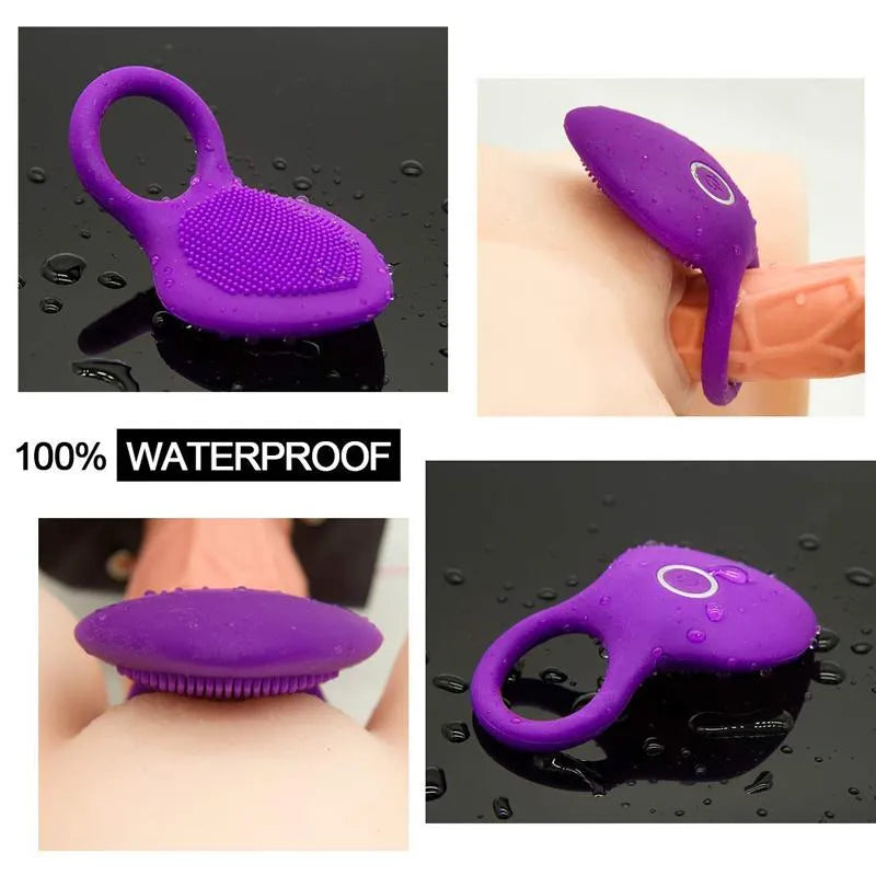 Waterproof Vibrating Cock Ring For Women Men Masturbation Stimulator Male sex toy