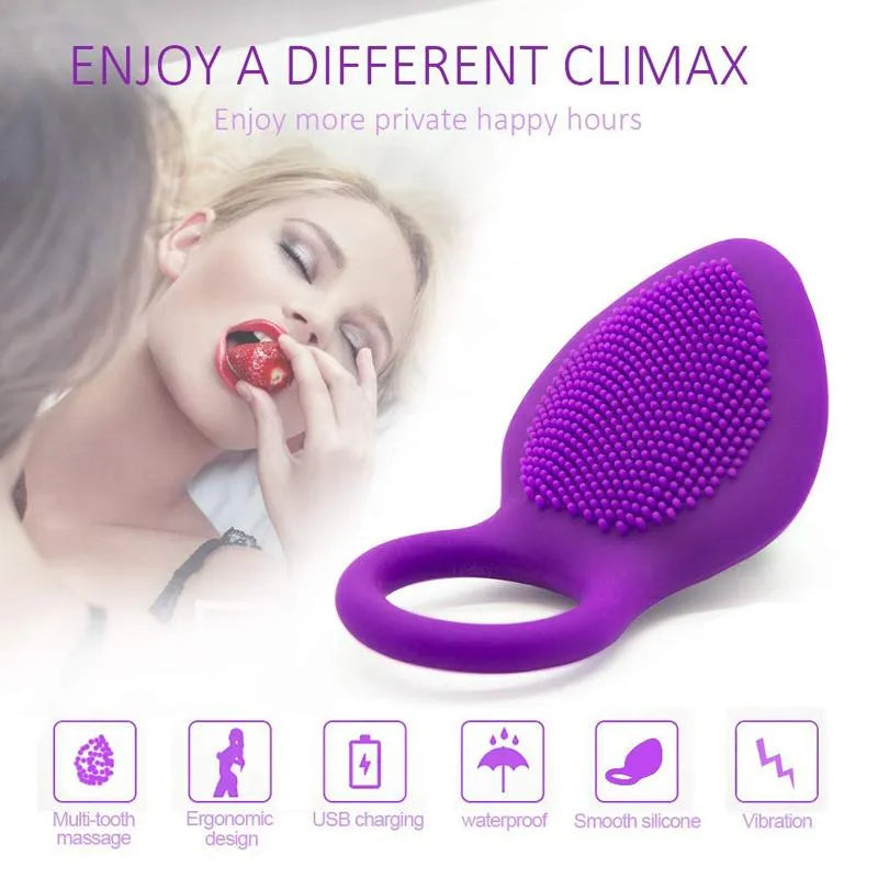 Waterproof Vibrating Cock Ring For Women Men Masturbation Stimulator Male sex toy