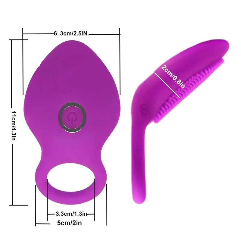 Waterproof Vibrating Cock Ring For Women Men Masturbation Stimulator Male sex toy