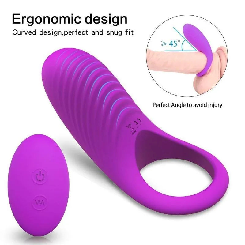 USB Rechargeable Remote Control Cock Ring For Adult Men Male sex toy