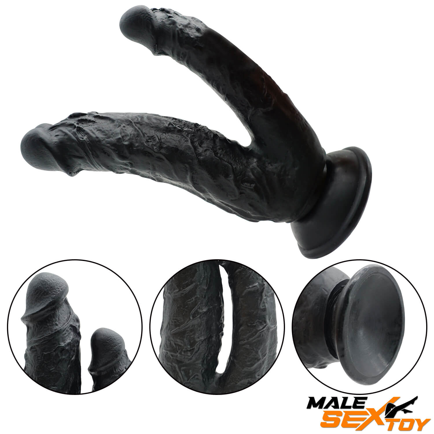 7.09in Dual Sided Dildo For Anus Vagina Breasts Orgasm Male sex toy
