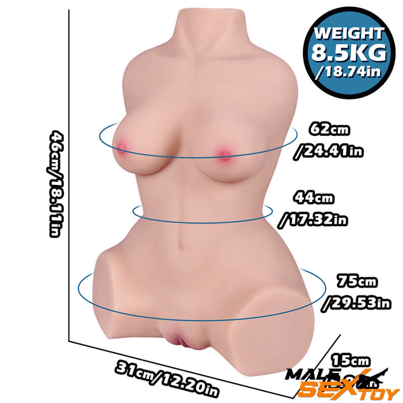 18.74lb Life Size Sex Doll Torso With Skeleton For Breasts Fucking Male sex toy