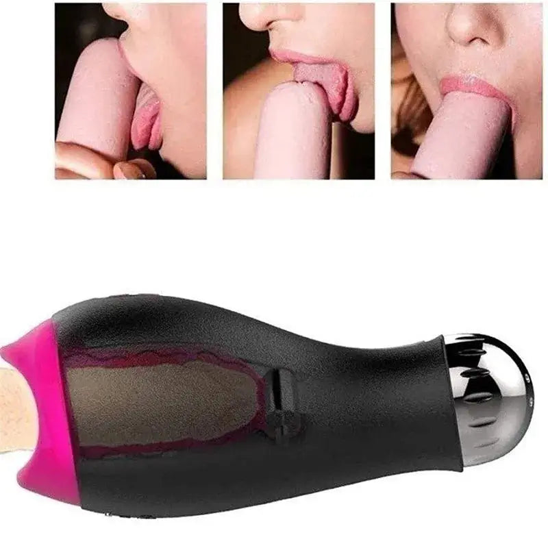 7 Sucking 7 Vibraing Moans Heating Hands Free Men Masturbator Male sex toy