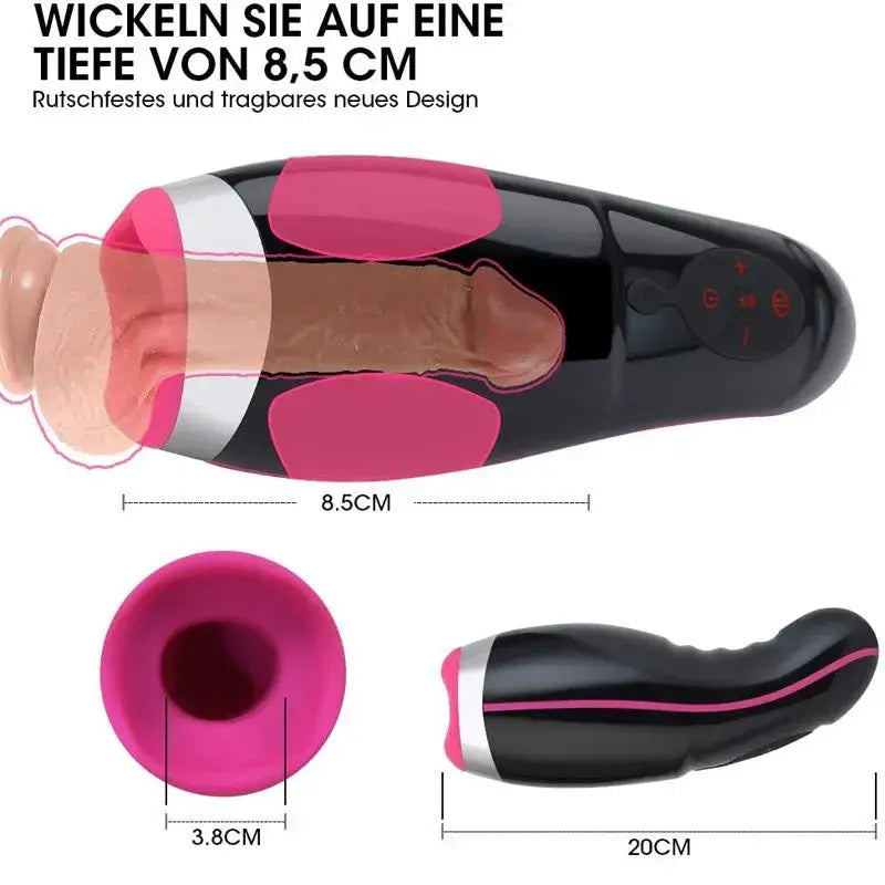 7 Sucking 7 Vibraing Moans Heating Hands Free Men Masturbator Male sex toy