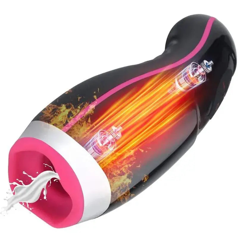 7 Sucking 7 Vibraing Moans Heating Hands Free Men Masturbator Male sex toy