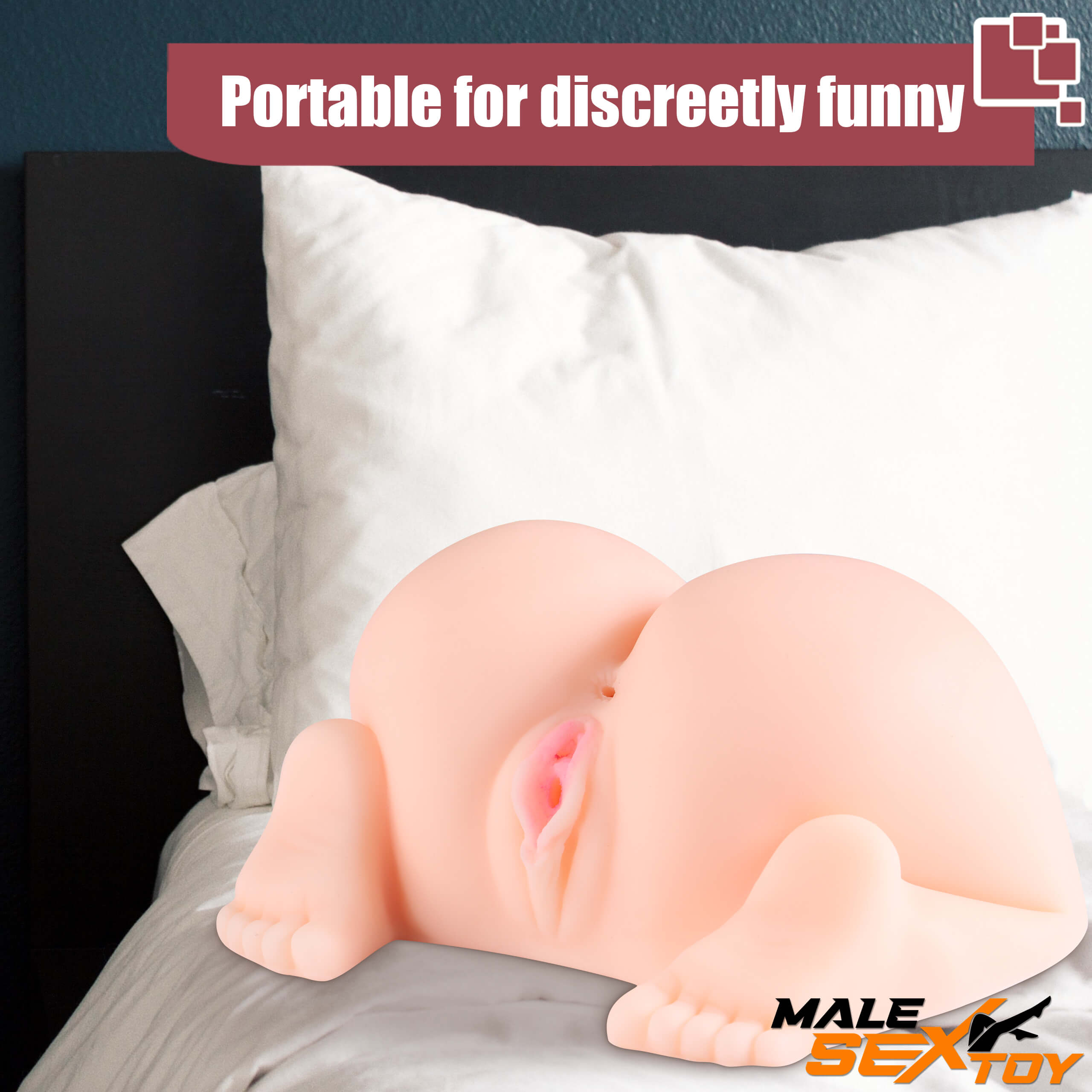 6.17lb Round Fat Big Ass Sex Torso Realistic Love Male Sex Toy Male sex toy