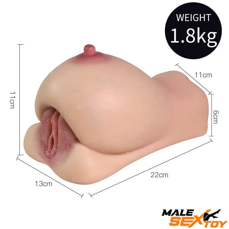 3in1 Double Heads Breast Masturbator Blowjob Pussy Sex Toy Male sex toy