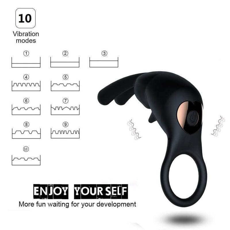 Ten Vibrating Modes Top Quality Remote Cock Ring For Men Male sex toy