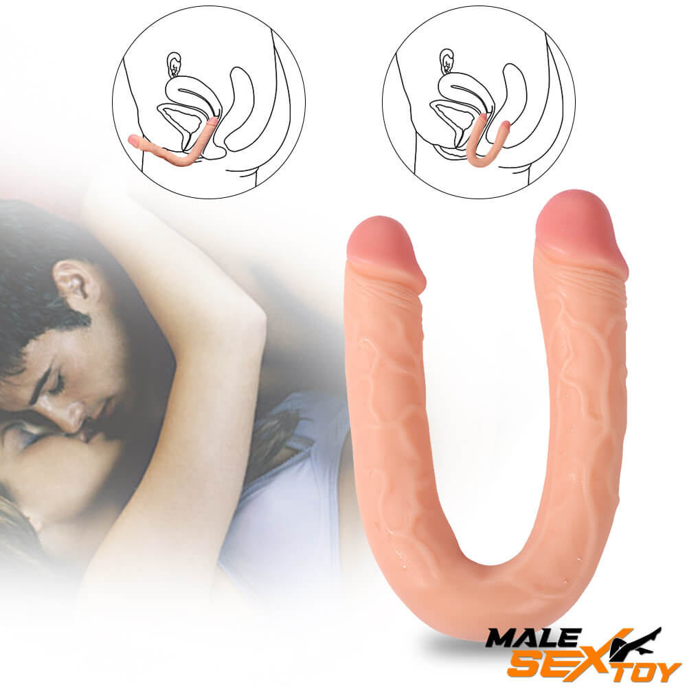 16.14in Super Soft Dual Sided Dildo For Anus Orgasm Using Male sex toy