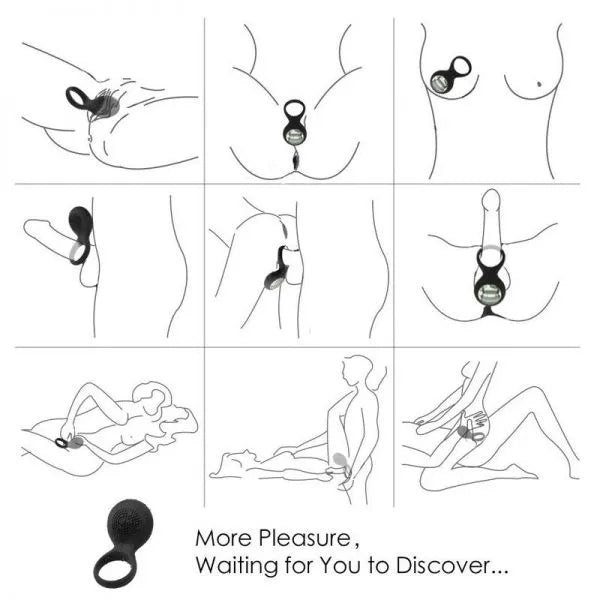 Ergonomic Design 5 Vibrating Modes Tight Cock Ring For Men Male sex toy