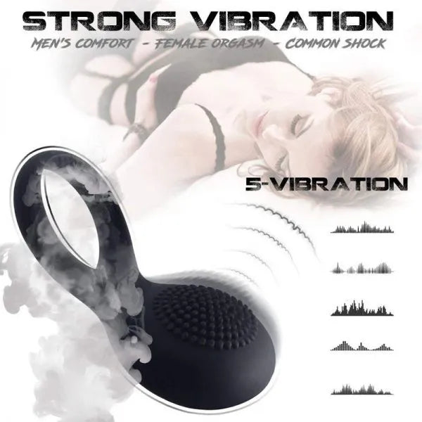 Ergonomic Design 5 Vibrating Modes Tight Cock Ring For Men Male sex toy