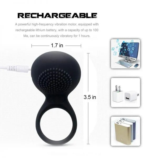 Ergonomic Design 5 Vibrating Modes Tight Cock Ring For Men Male sex toy