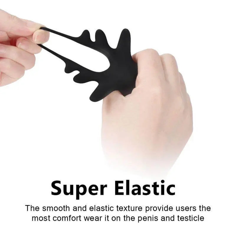 10 Vibrating Modes Vibrating Waterproof Silicone Cock Ring Male sex toy