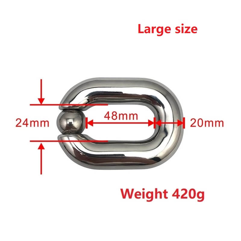 Stainless Steel Ball Scrotum Stretcher Cock Ring Metal Sex Toy Male sex toy