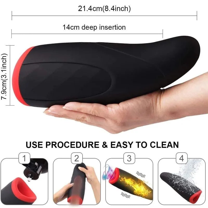 Waterproof Oral Blowjob Sex Toy Vibrating Auto Male Masturbator Male sex toy