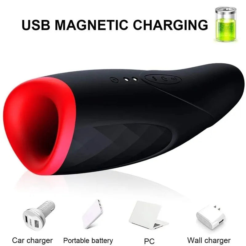 Waterproof Oral Blowjob Sex Toy Vibrating Auto Male Masturbator Male sex toy