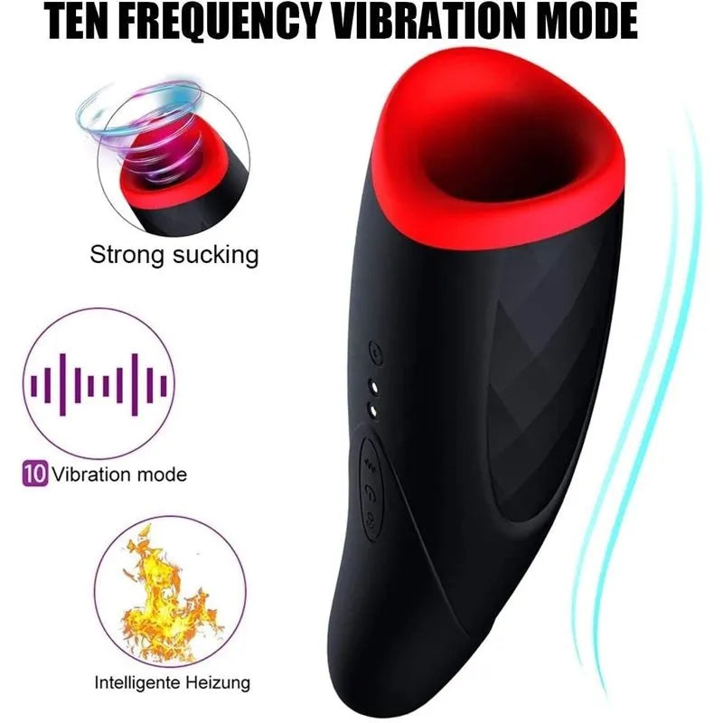 Waterproof Oral Blowjob Sex Toy Vibrating Auto Male Masturbator Male sex toy