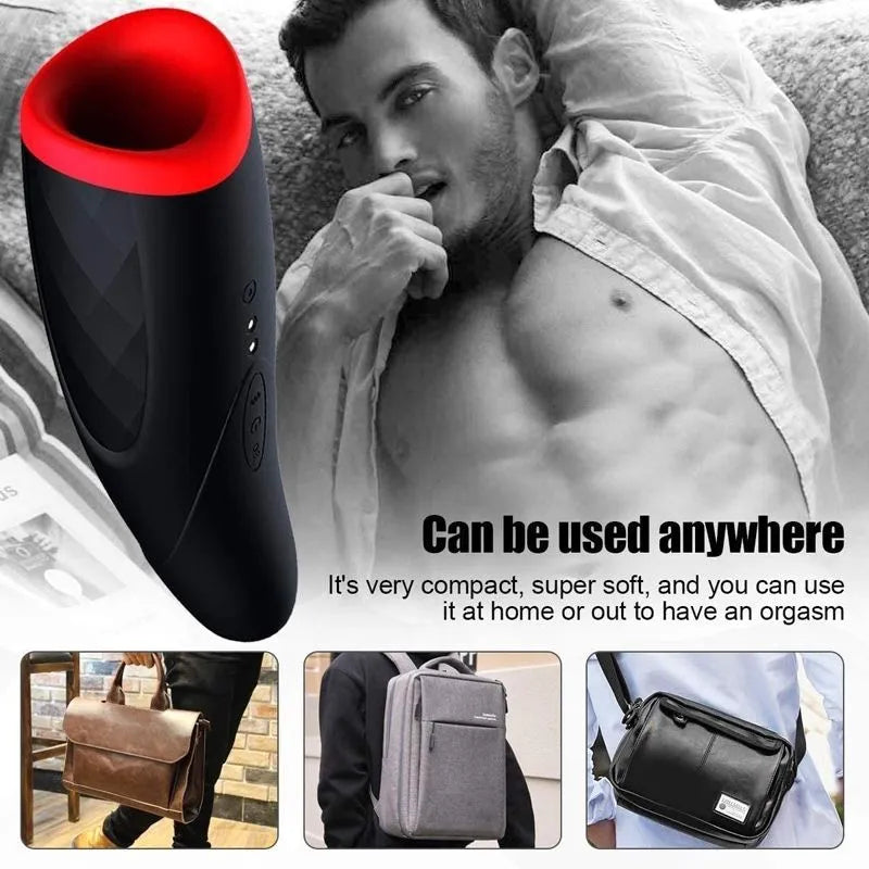 Waterproof Oral Blowjob Sex Toy Vibrating Auto Male Masturbator Male sex toy