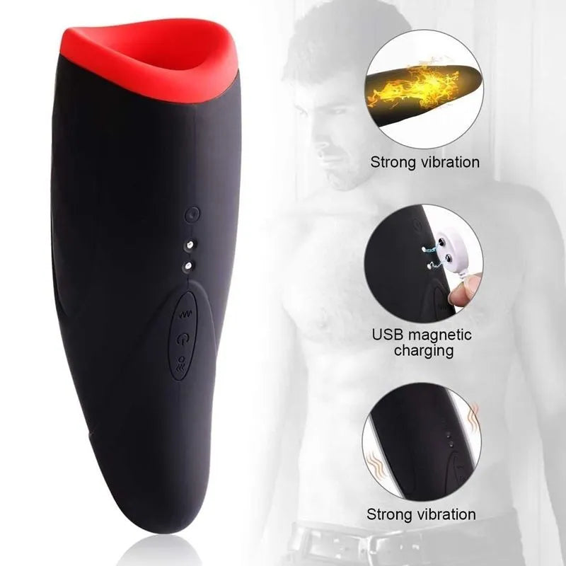 Waterproof Oral Blowjob Sex Toy Vibrating Auto Male Masturbator Male sex toy
