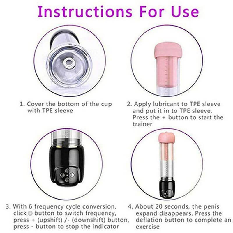 2in1 Multiple Vibrating Modes Moaning Men Masturbator Penis Pump Male sex toy