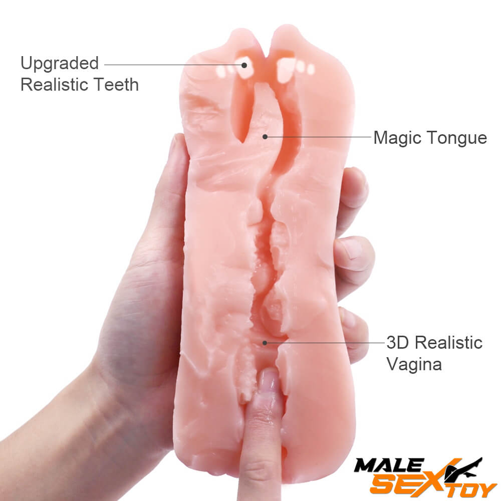 Dual Heads TPR Pussy Sex Toy With Mouth and Vagina Male sex toy