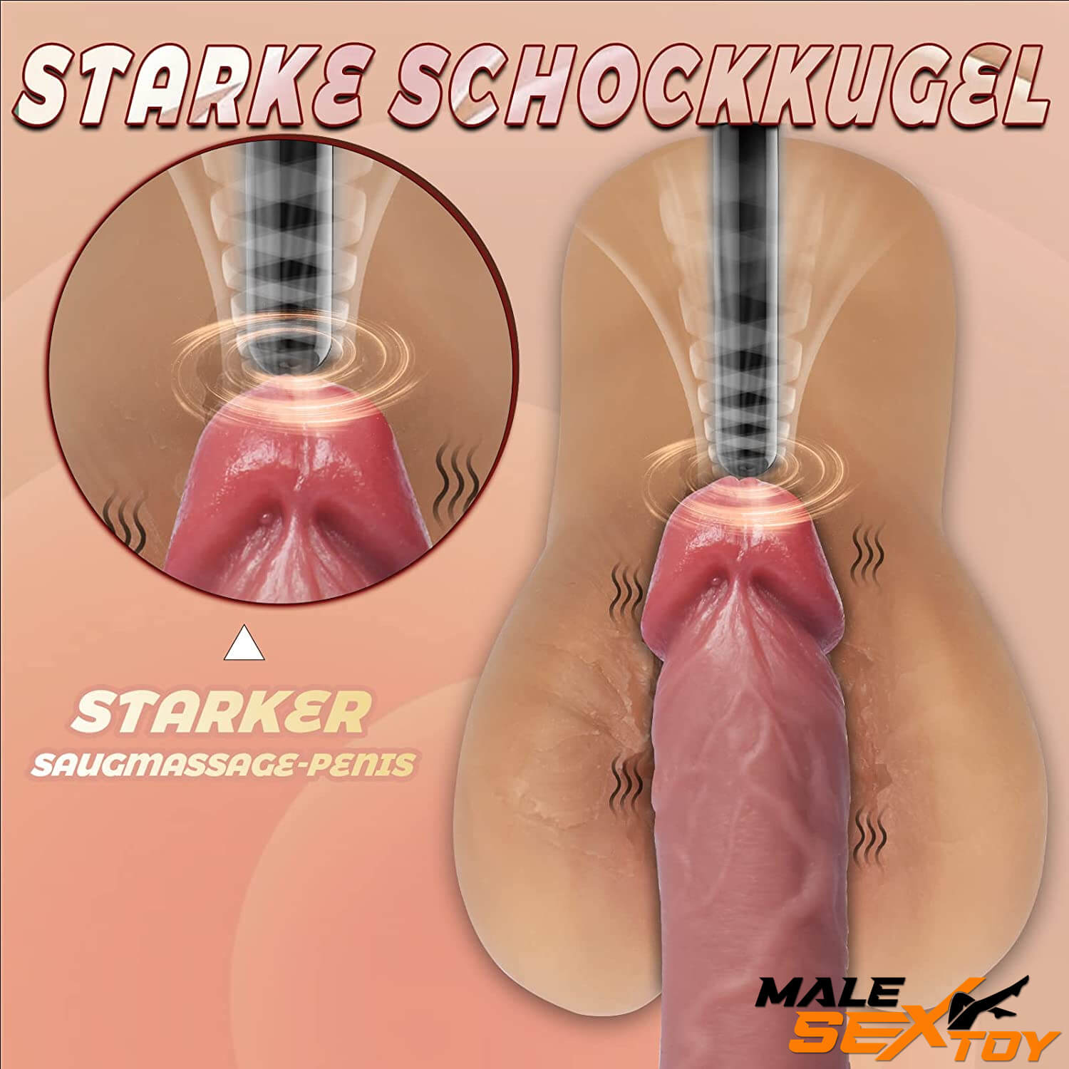 2In1 Realistic Vibrating Anal Pocket Pussy Sex Toy Male Masturbator Male sex toy