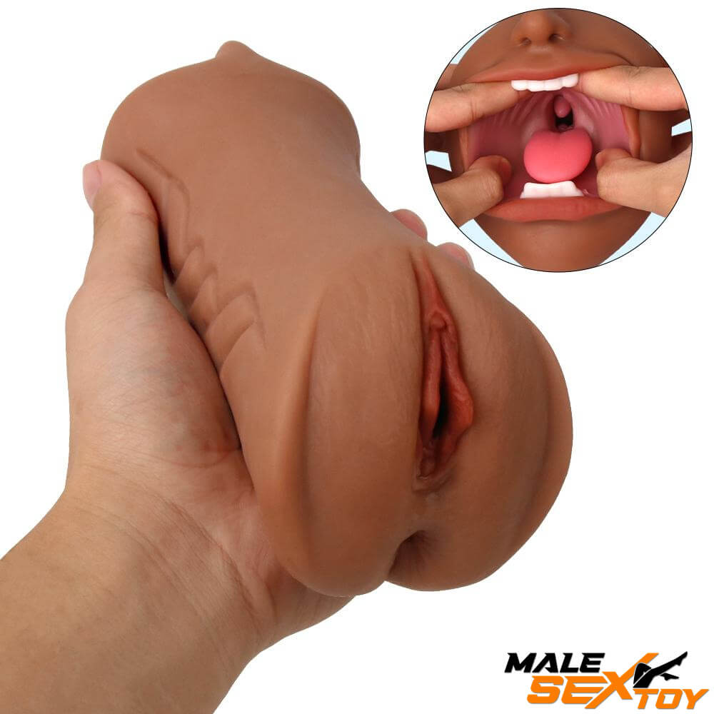 3In1 Soft Blowjob Mouth Masturbator Sex Toy For Vagina Anal Sex Male sex toy