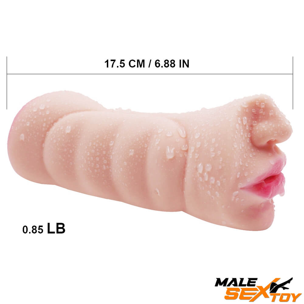 Top Quality Men Masturbator Pussy Sex Toy With Nose Mouth Vagina Male sex toy