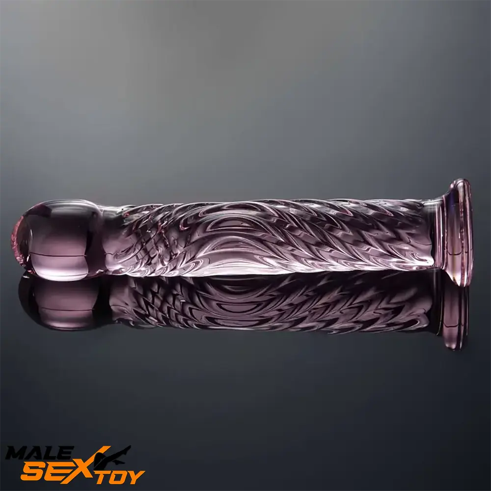 6.69in Realistic Pink Threaded Glass Dildo For Female Love Pleasure Male Sex Toy