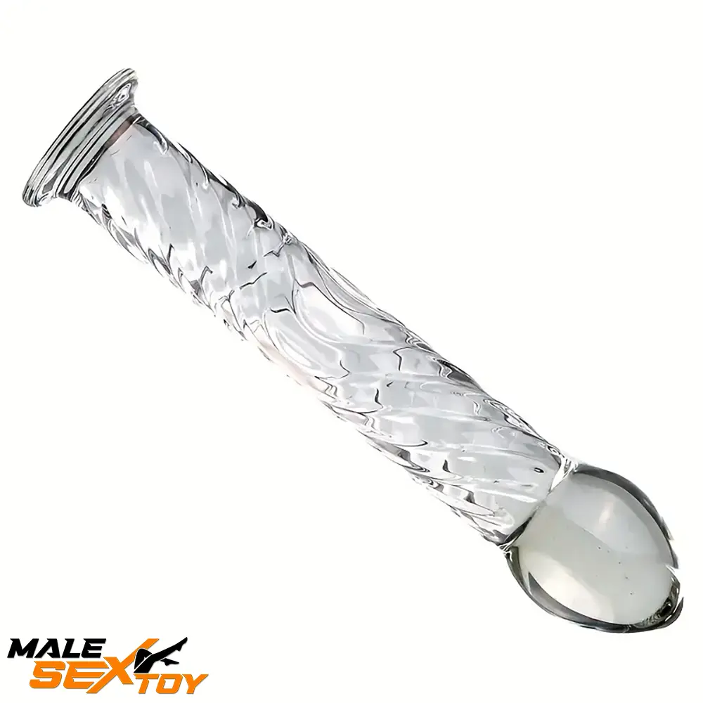 6.9in Clear Real Glass Crystal Dildo For G-Spot Vaginal Sex Love Toy Male Sex Toy